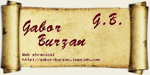 Gabor Burzan vizit kartica